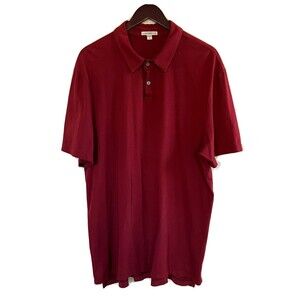 James Perse Standard Polo Shirt Size 4 Dark Red